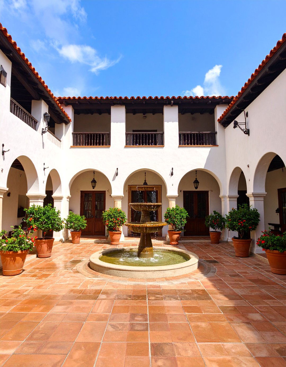 Classic Hacienda with Central Courtyard - 25 spanish colonial revival architecture