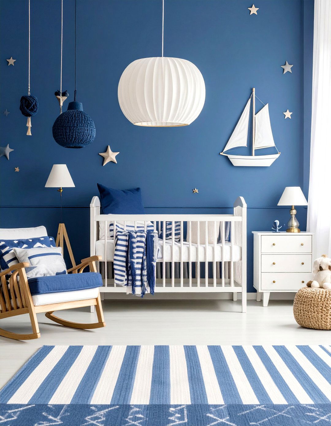 Classic Navy and White Sailor Nursery - 25 Nautical Nursery Ideas