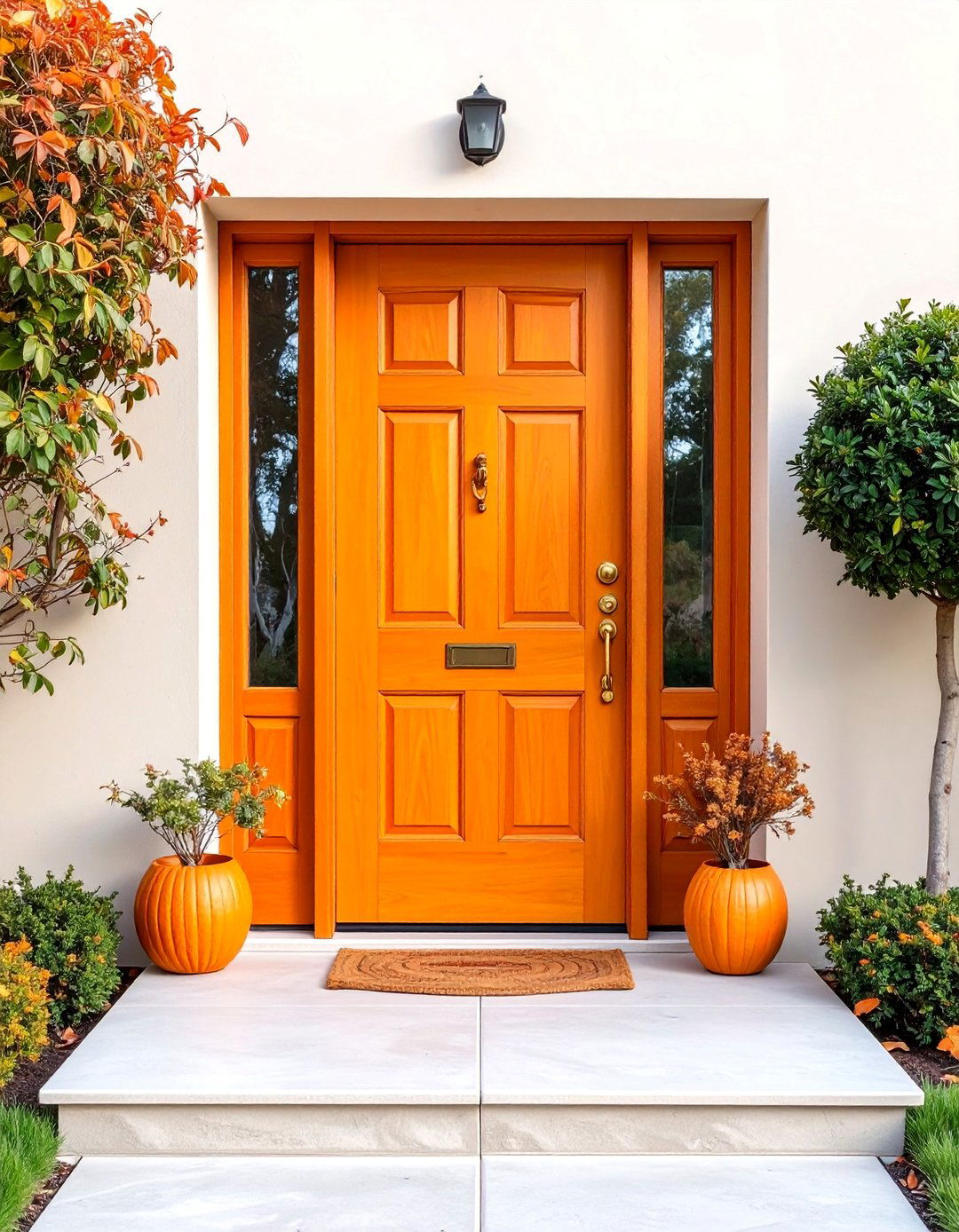 Classic Orange Front Door - 25 Mid Century Front Door Colors