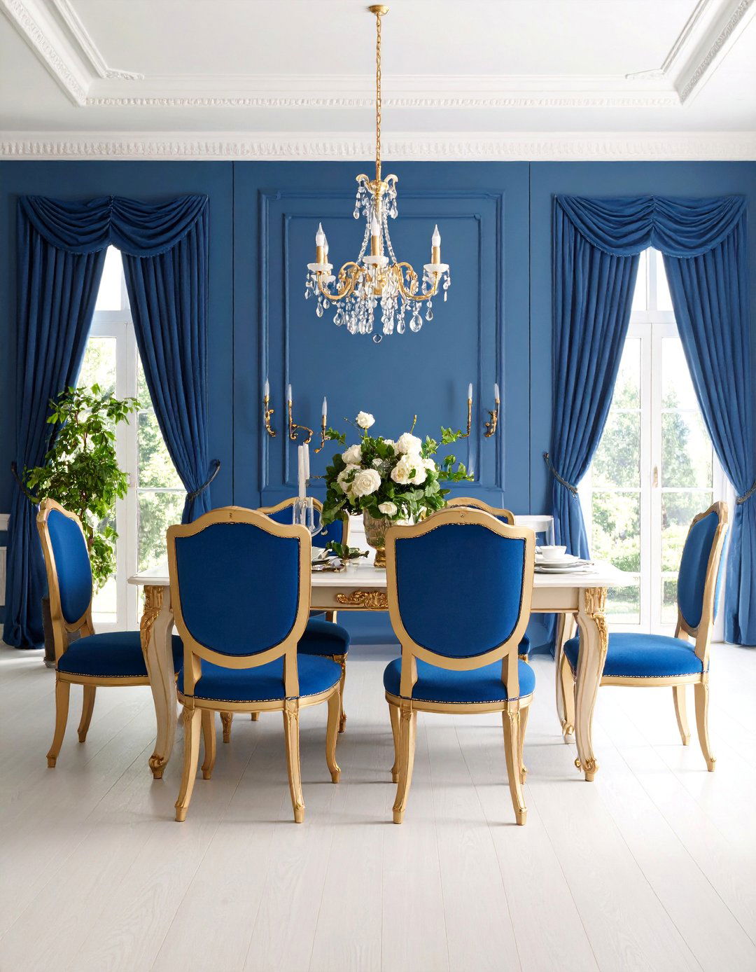 Classic Picture Frame Wainscoting with Chair Rail - 25 Wall Molding Ideas