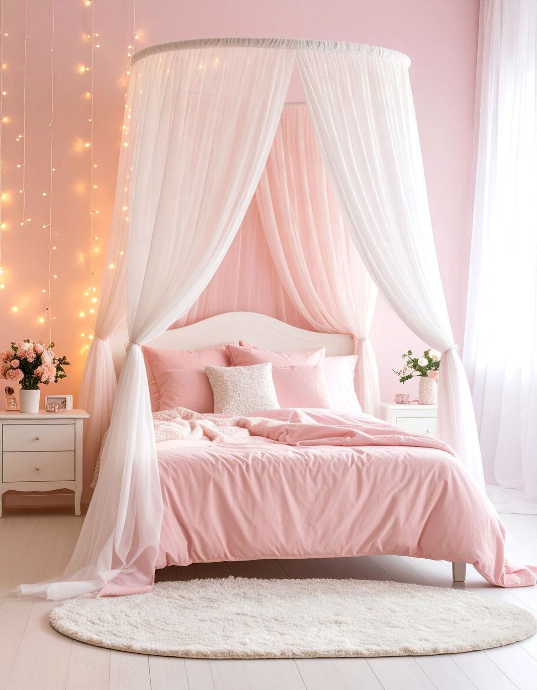 Classic Pink Princess Room with Canopy Bed - 25 Princess Room Ideas