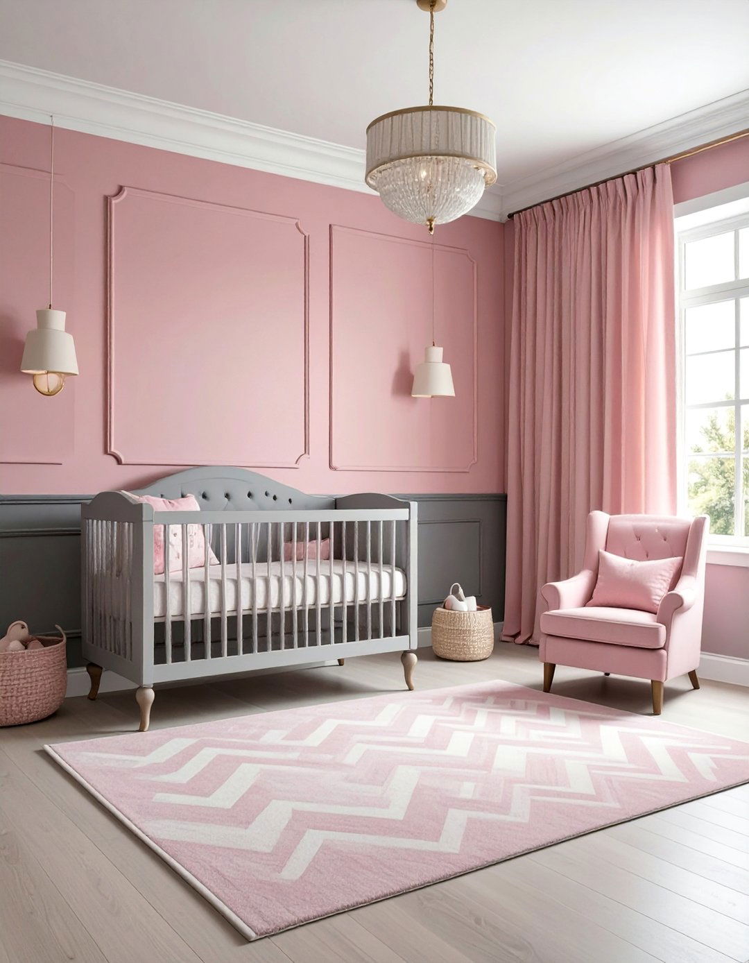 Classic Pink and Gray Baby Girl Nursery - 25 Baby Girl Nursery Ideas