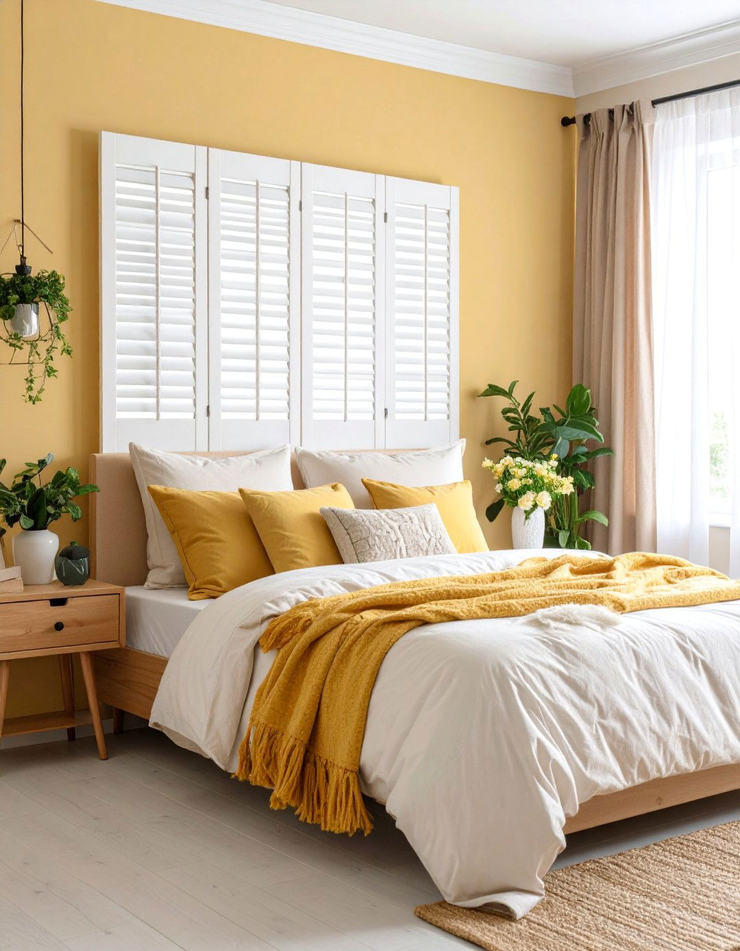 Classic Plantation Shutters - 25 Bedroom Window Ideas