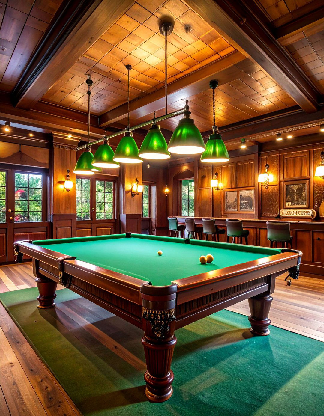 Classic Pool Hall Gaming Room - 25 Game Room Ideas