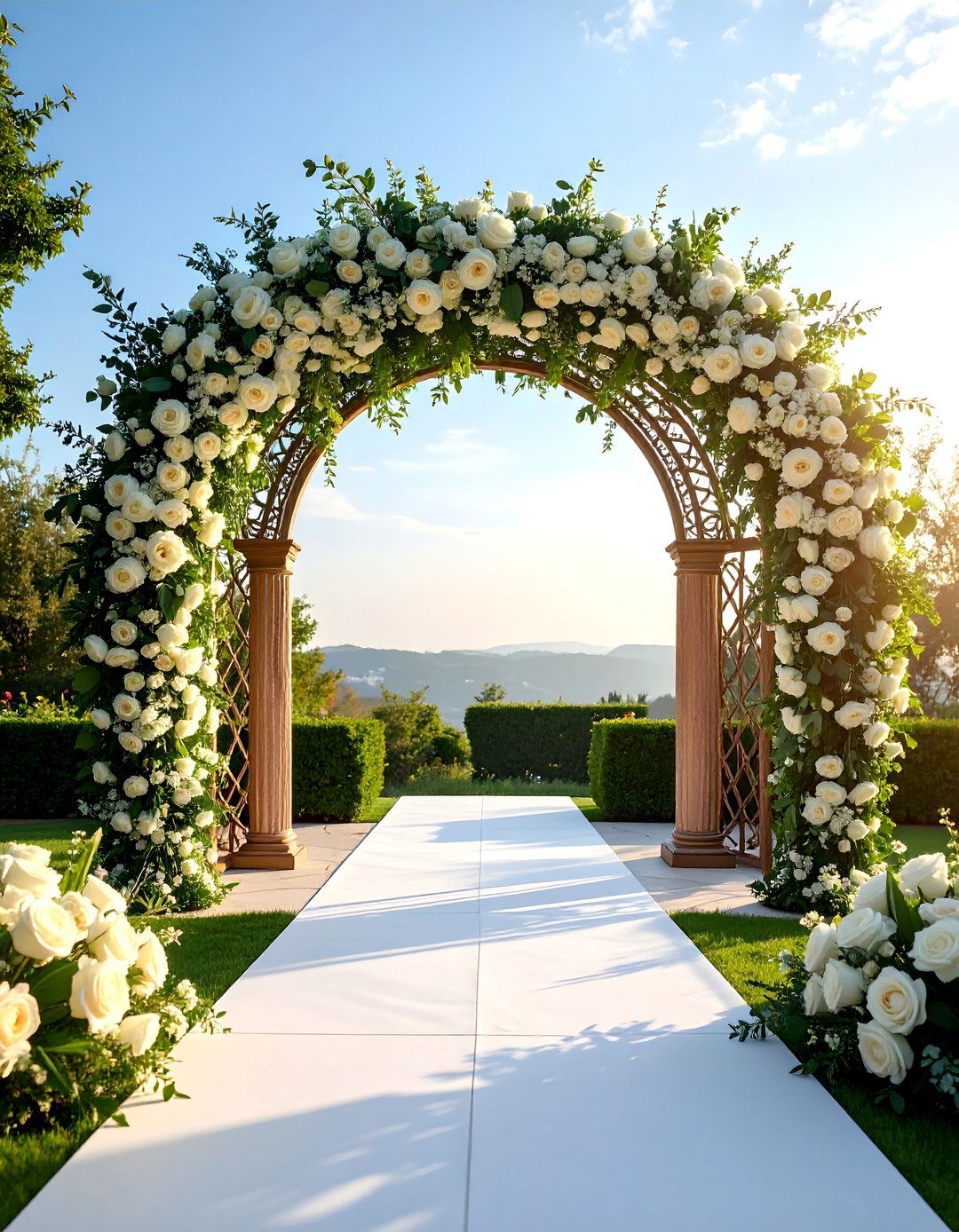 Classic Round Floral Wedding Arch - 25 Wedding Arch Ideas
