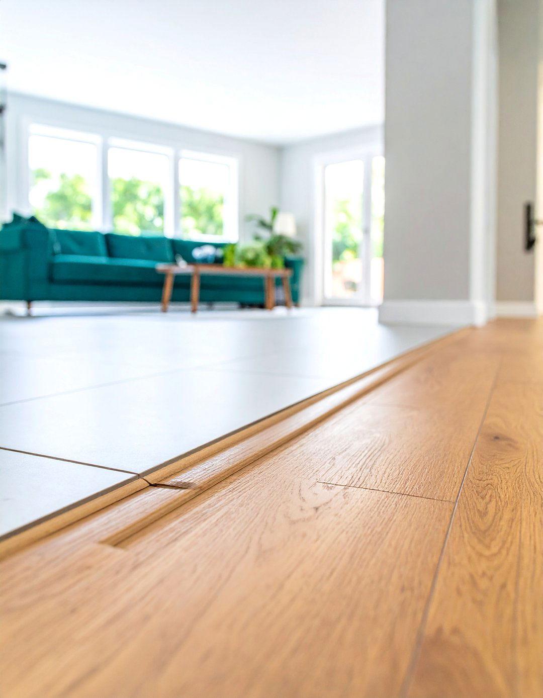 Classic T Molding Strip Transition - 25 Floor Transition Ideas