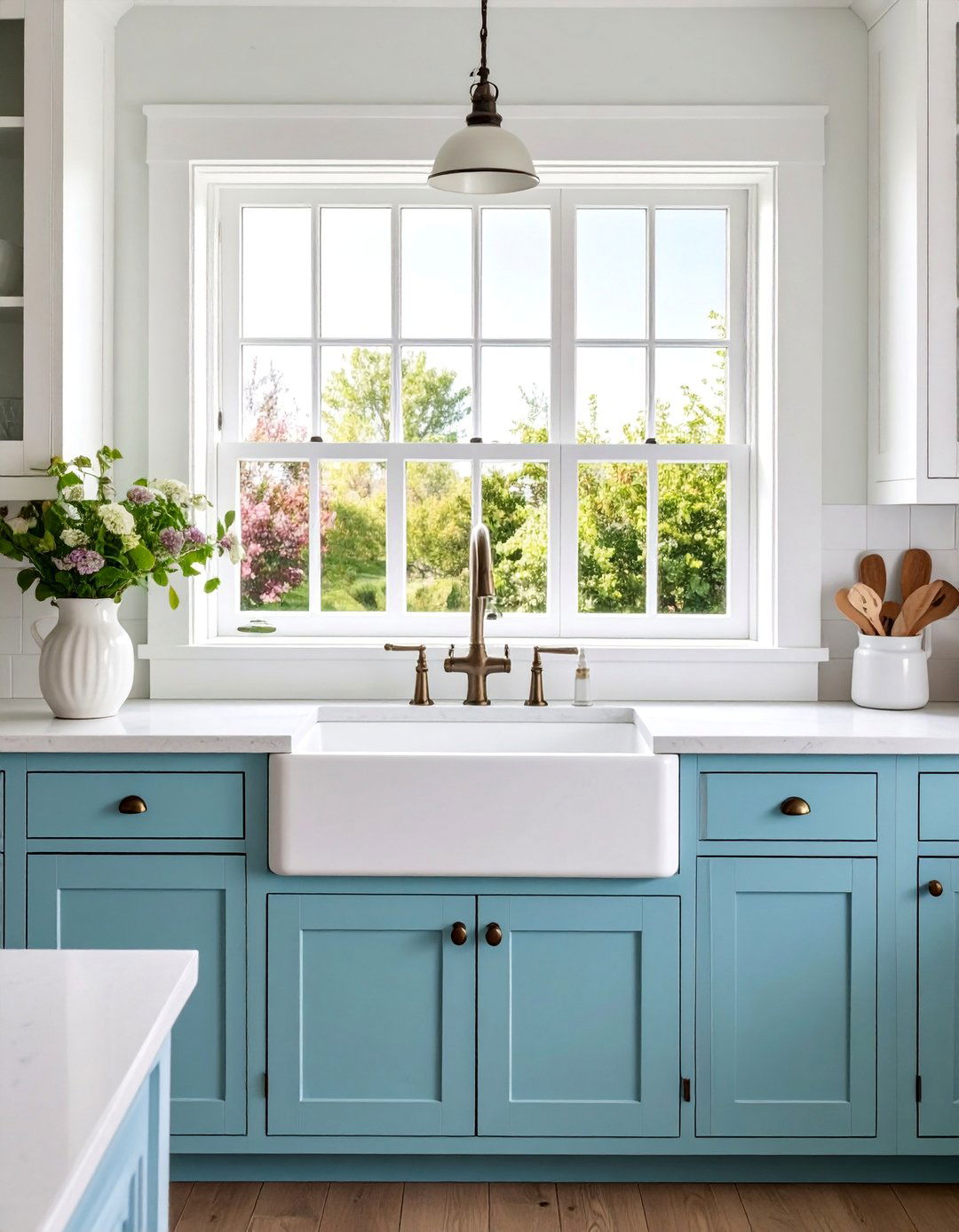 Classic White Casement Window with Grid Pattern - 25 Kitchen Window Ideas Over Sink