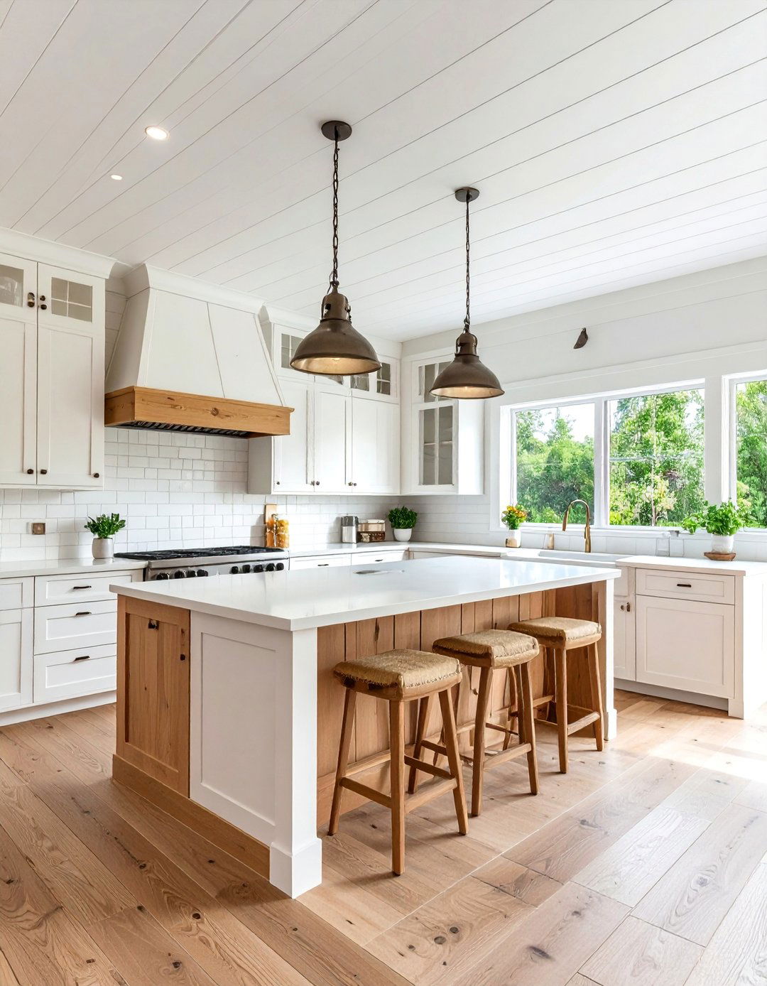 Classic White Farmhouse Beadboard Ceiling - 25 Beadboard Ceiling Design Ideas