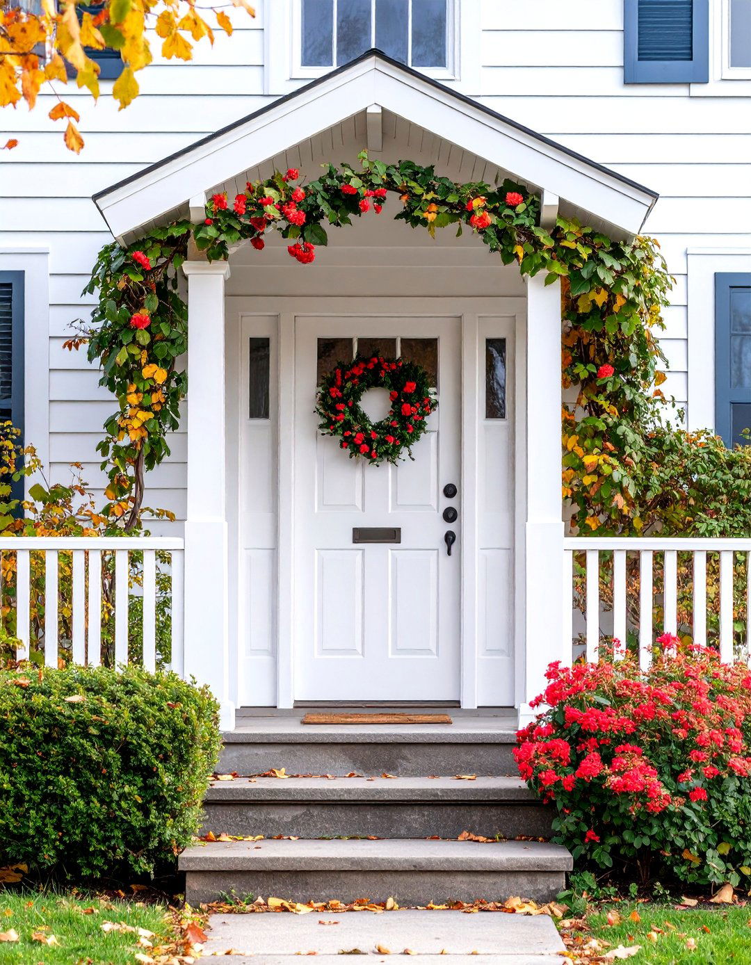 Classic White Farmhouse Door Trim with Flat Stock - 25 Exterior Door Trim Ideas