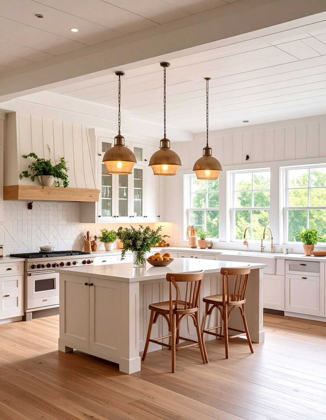Classic White Farmhouse Shiplap Ceiling - 25 Shiplap Ceiling Ideas