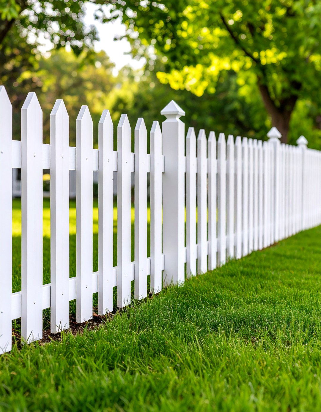Classic White Picket Fence - 25 Front Yard Fence Ideas