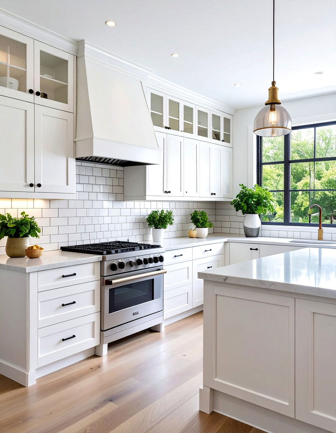 Classic White Subway Tile with Charcoal Grout - 25 Kitchen Backsplash Ideas