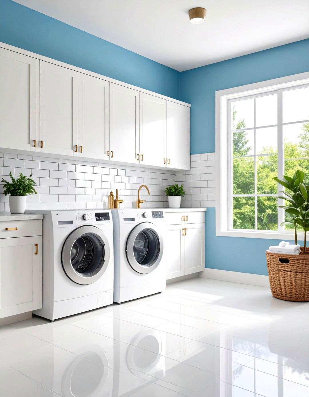 Classic White Subway Tile with Dark Grout Laundry Room - 25 Laundry Room Tile Ideas