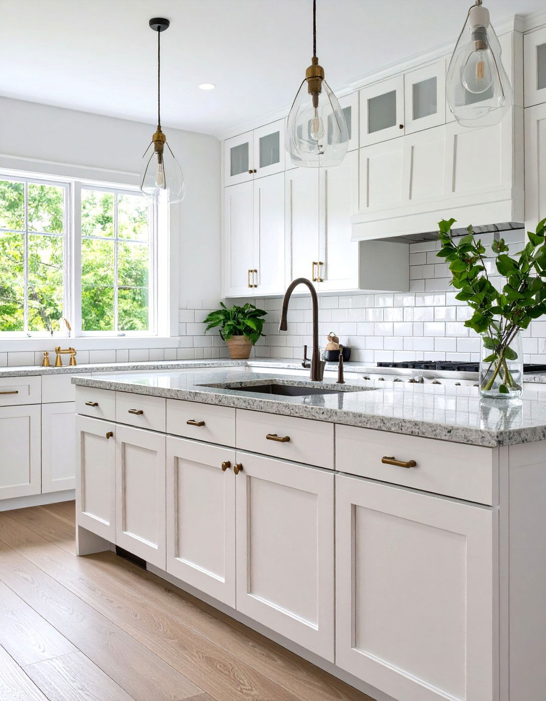 Classic White Subway Tile with Dark Grout Lines - 25 Backsplash Ideas for White Cabinets and Granite Countertops