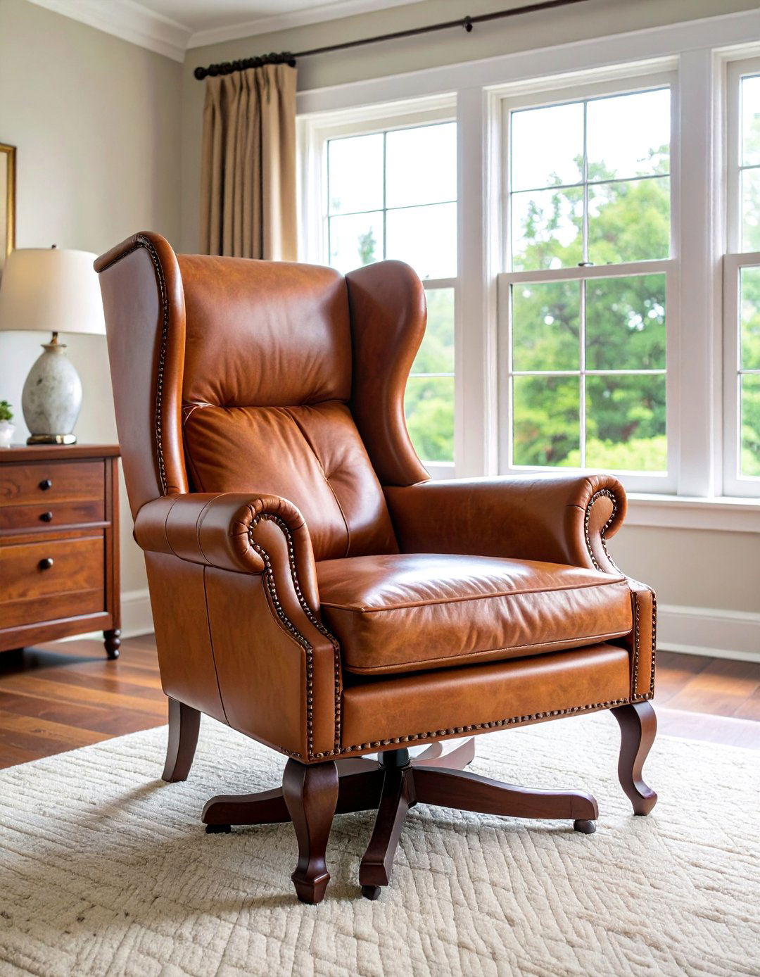 Classic Wingback Reading Chair - 25 Bedroom Chair Ideas