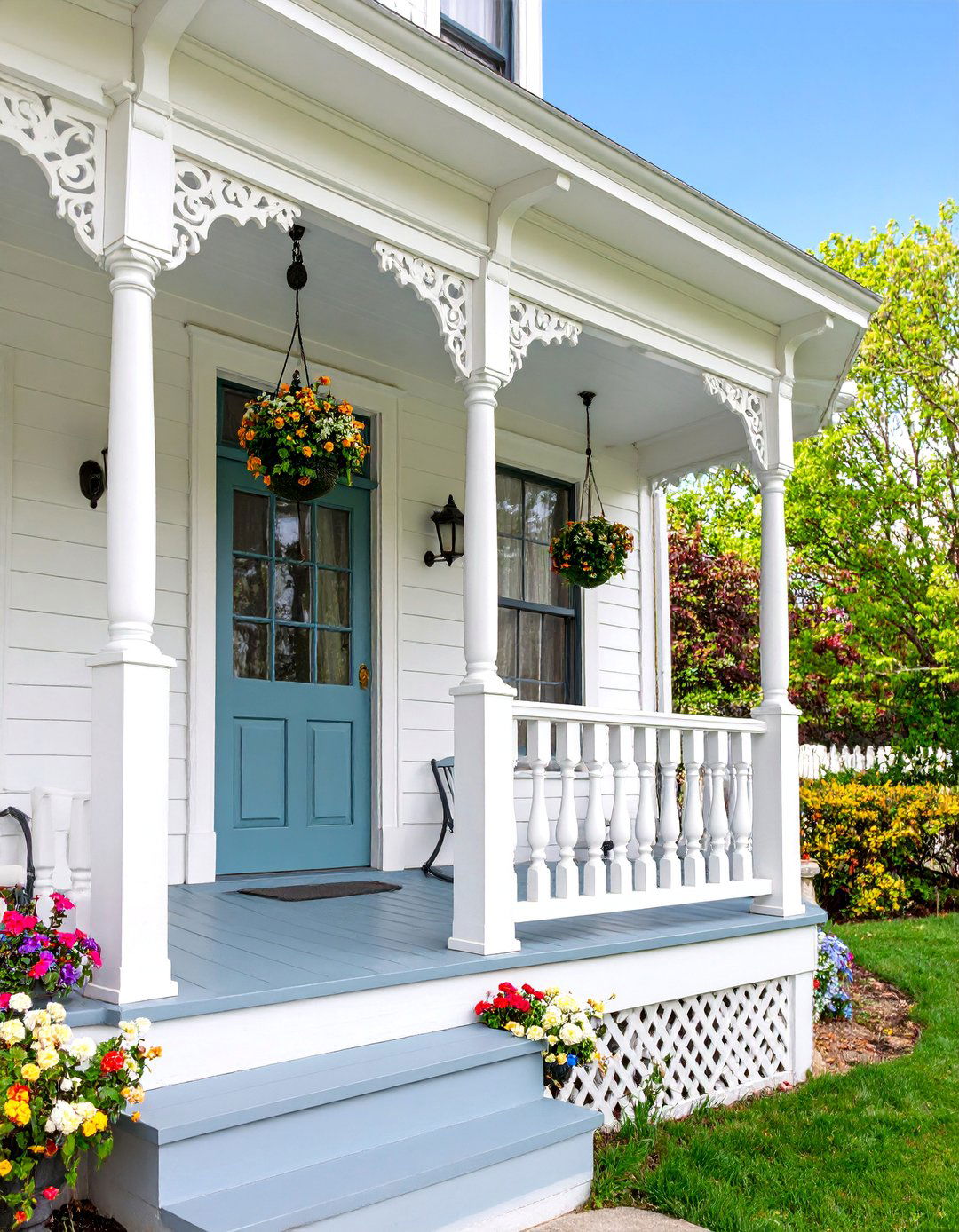 Classic Wraparound Victorian Porch with Gingerbread Trim - 25 Victorian Porch Ideas