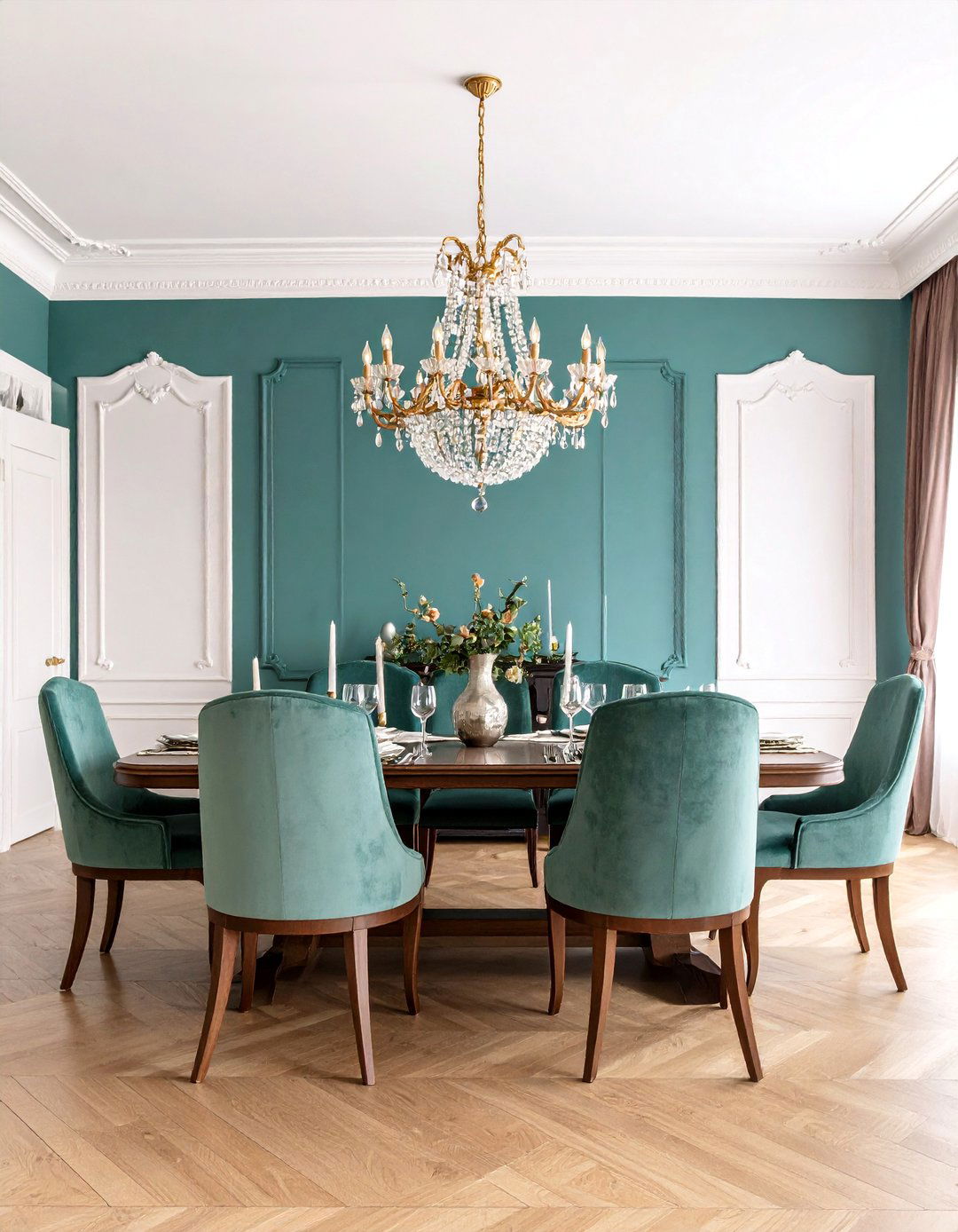 Classical Dining Room with Renaissance Elements - 25 Dark Academia Interior Design Ideas