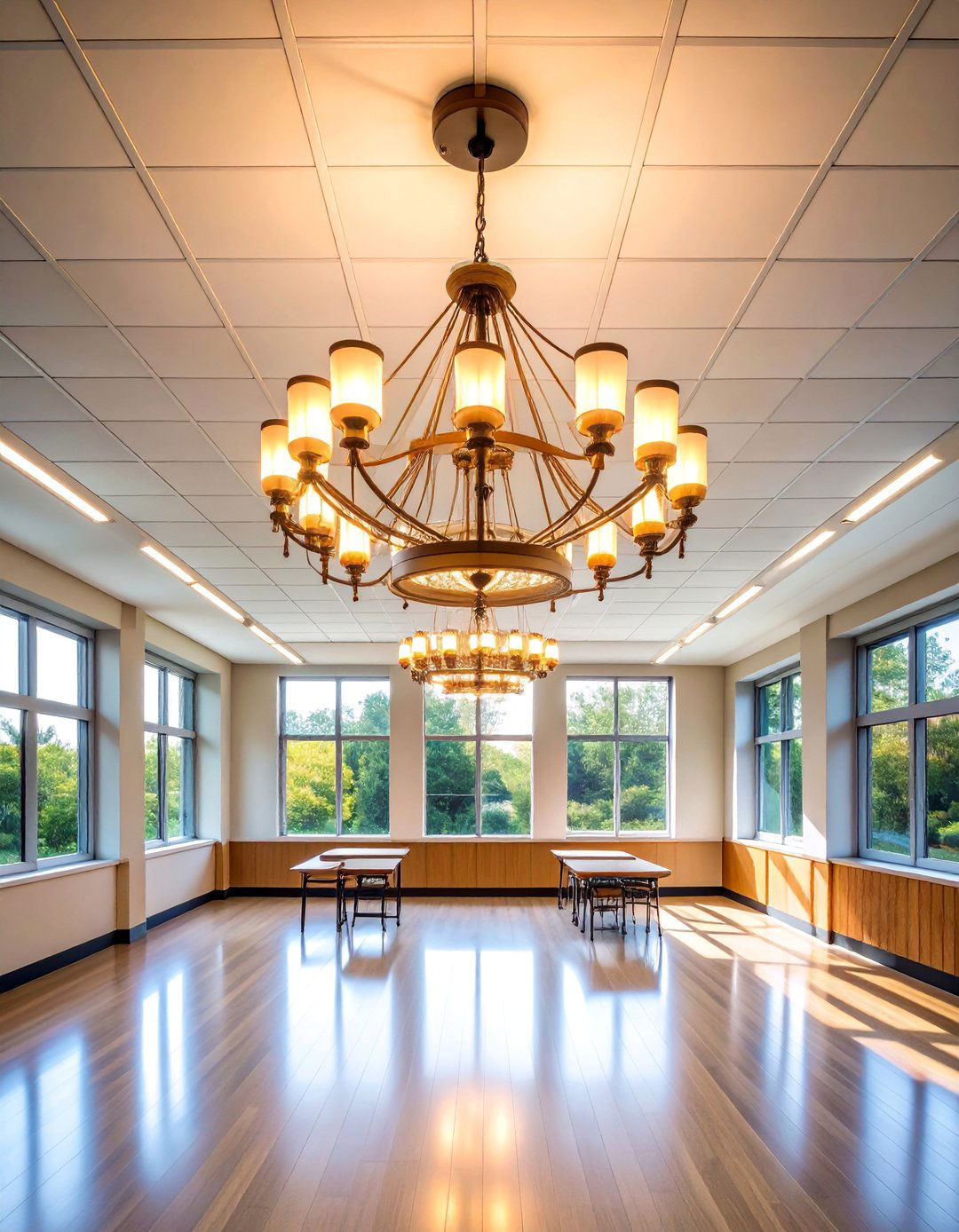 Classroom Chandelier Statement Lighting - 25 Classroom Lighting Ideas
