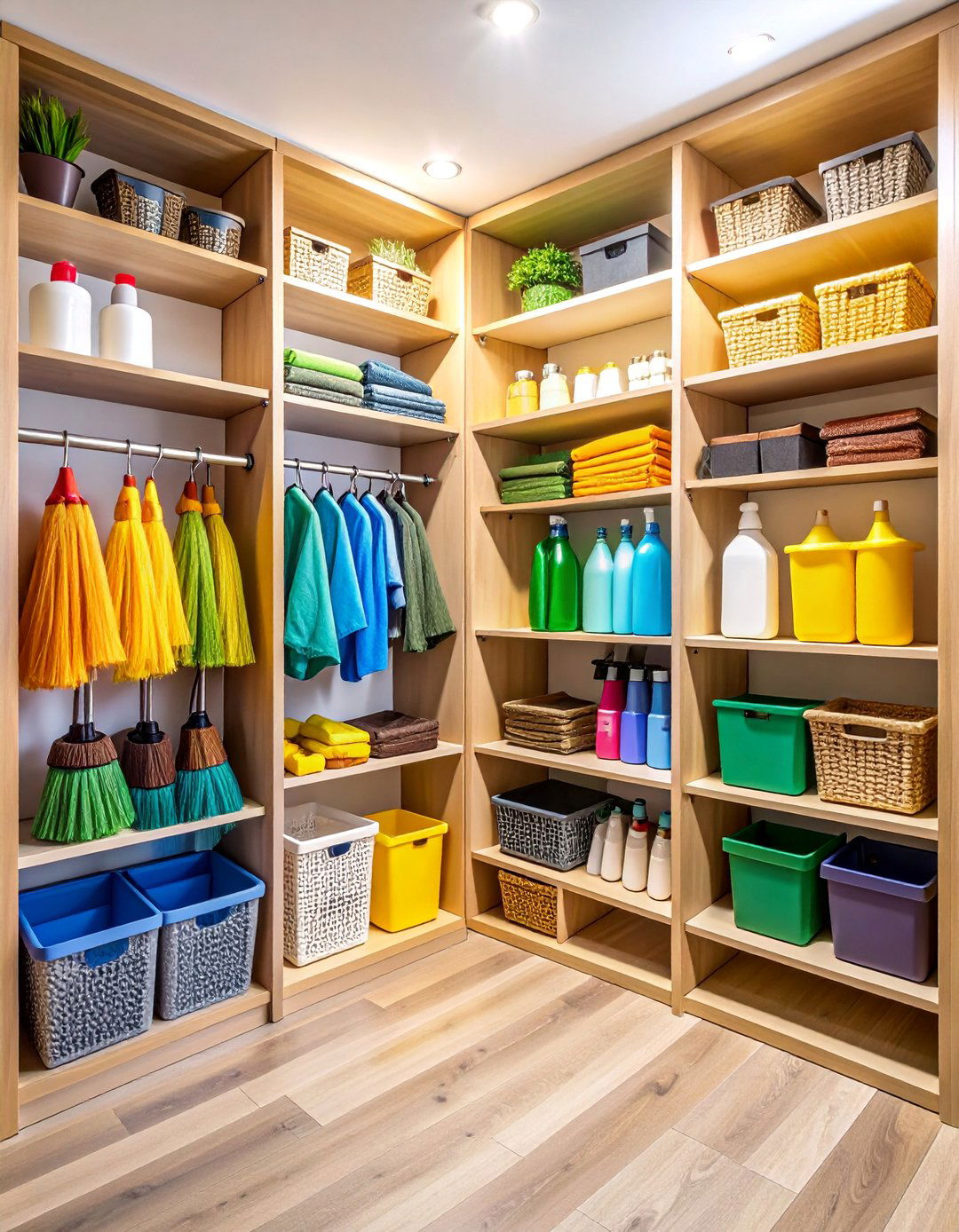 Cleaning Supply Hall Closet Hub - 25 Hall Closet Organization Ideas