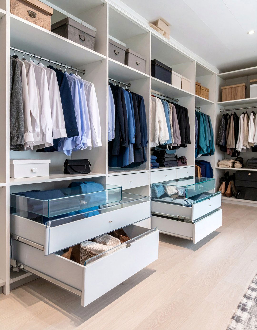 Clear Acrylic Drawer Units for Visible Organization - 25 Clothes Storage Ideas