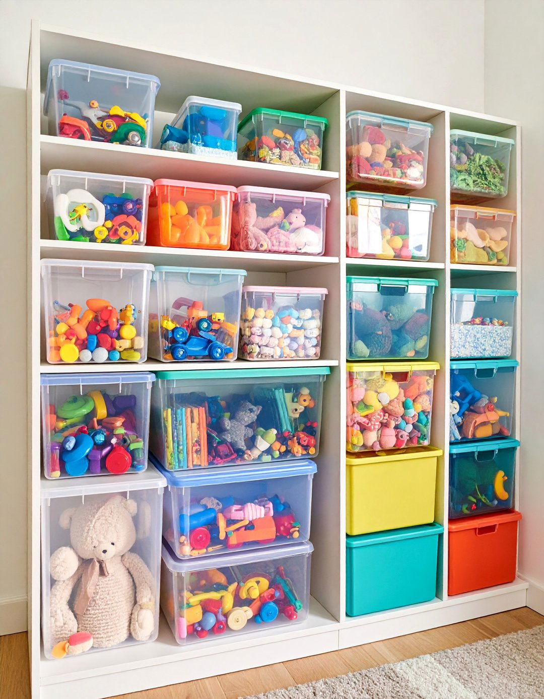 Clear Stackable Storage Containers - 25 Toy Storage Ideas