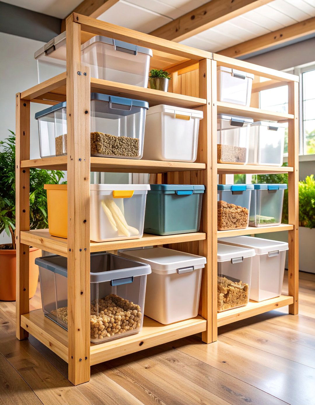 Clear Storage Bin Tower Systems - 25 Garage Storage Ideas