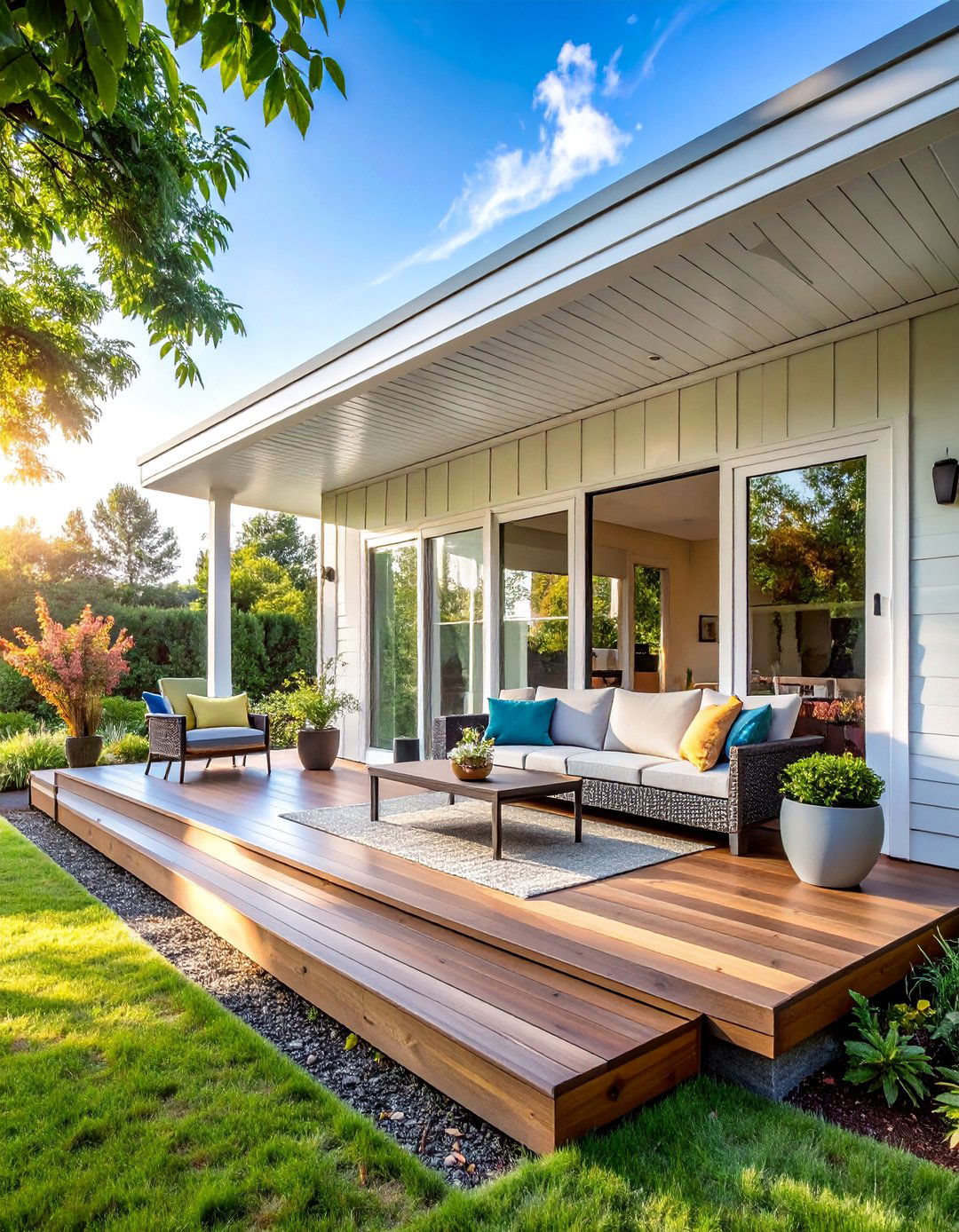 Clear Vinyl Panel Enclosed Porch with Weather Protection - 25 Enclosed Porch Ideas