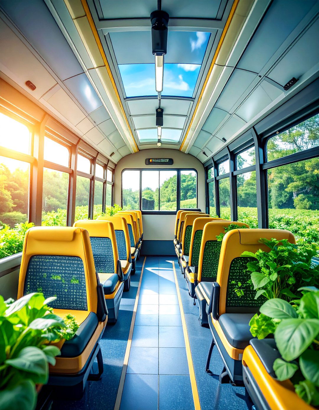 Climate Controlled School Bus Greenhouse with Automation - 25 School Bus Greenhouse Ideas