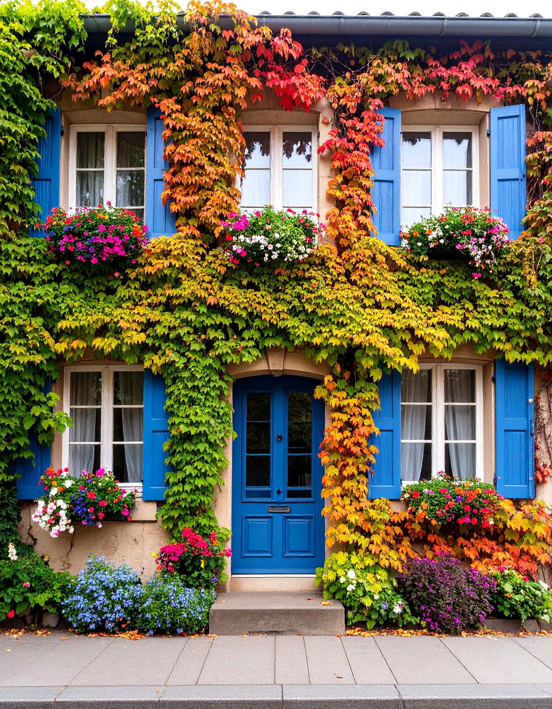 Climbing Vine Floral Display - 25 Flower Murals on Buildings