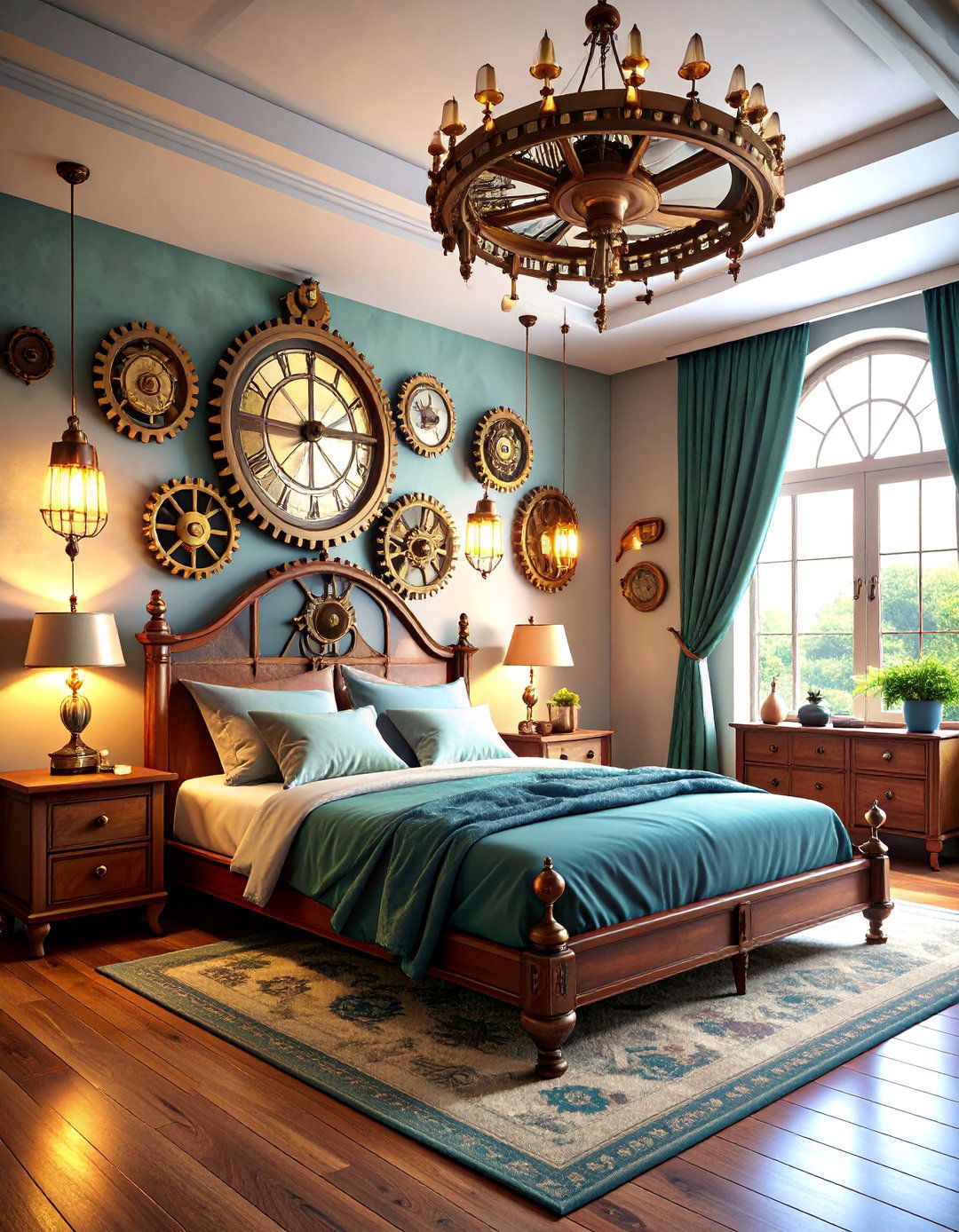 Clockwork Mechanical Bedroom - 25 Steampunk Bedroom Ideas