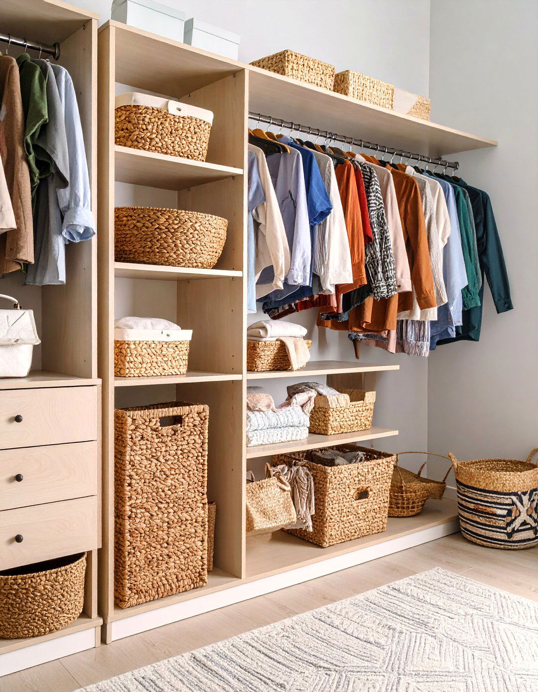 Closet Shelving with Basket Storage Integration - 25 Closet Shelving Ideas