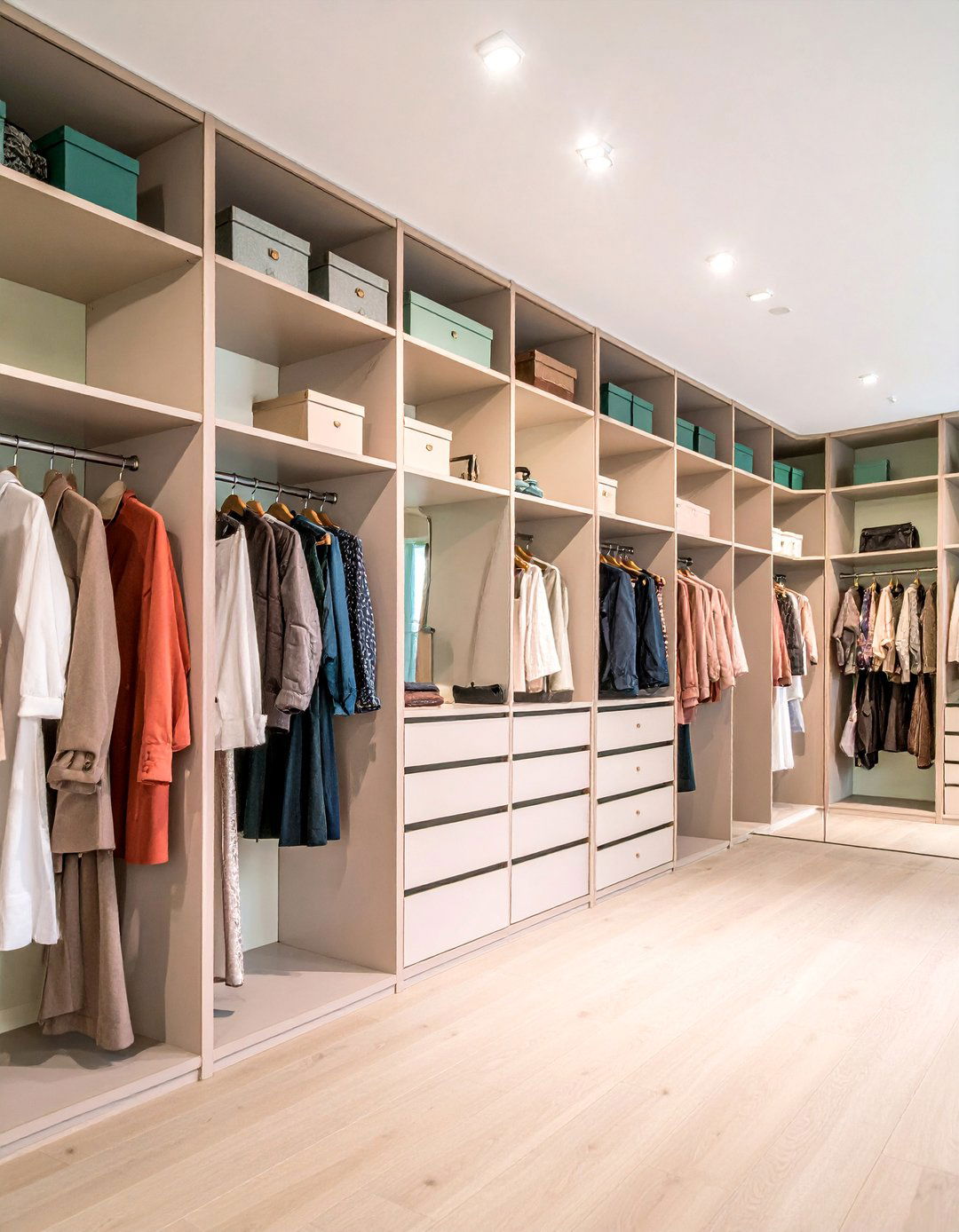 Closet Shelving with Mirror Integration - 25 Closet Shelving Ideas