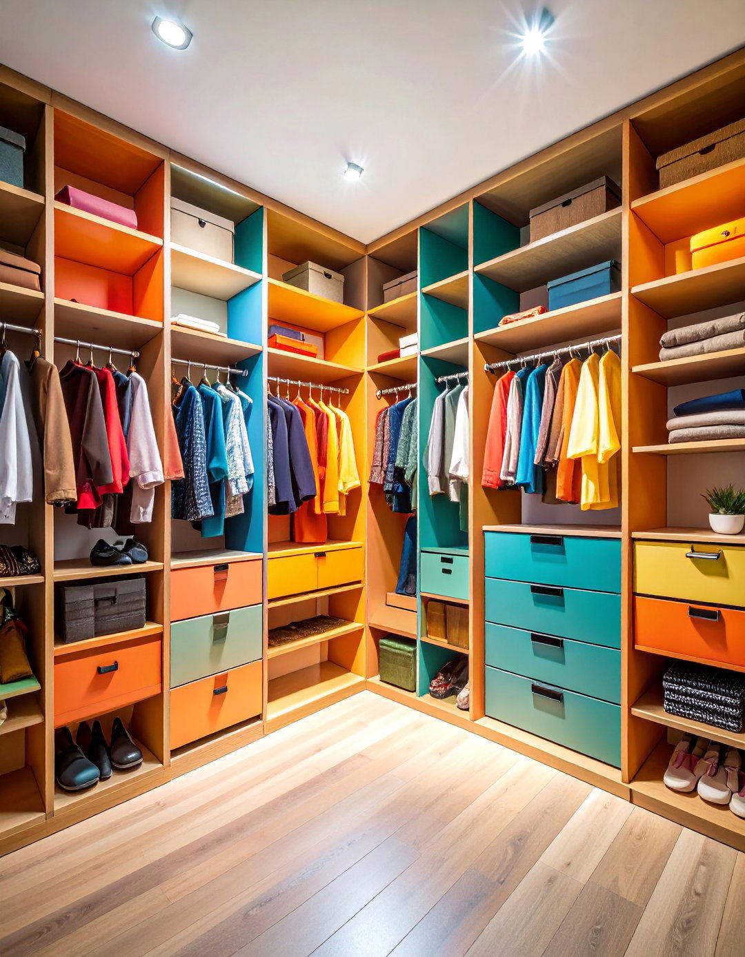 Closet Transformation Storage Center - 25 Lego Storage Ideas