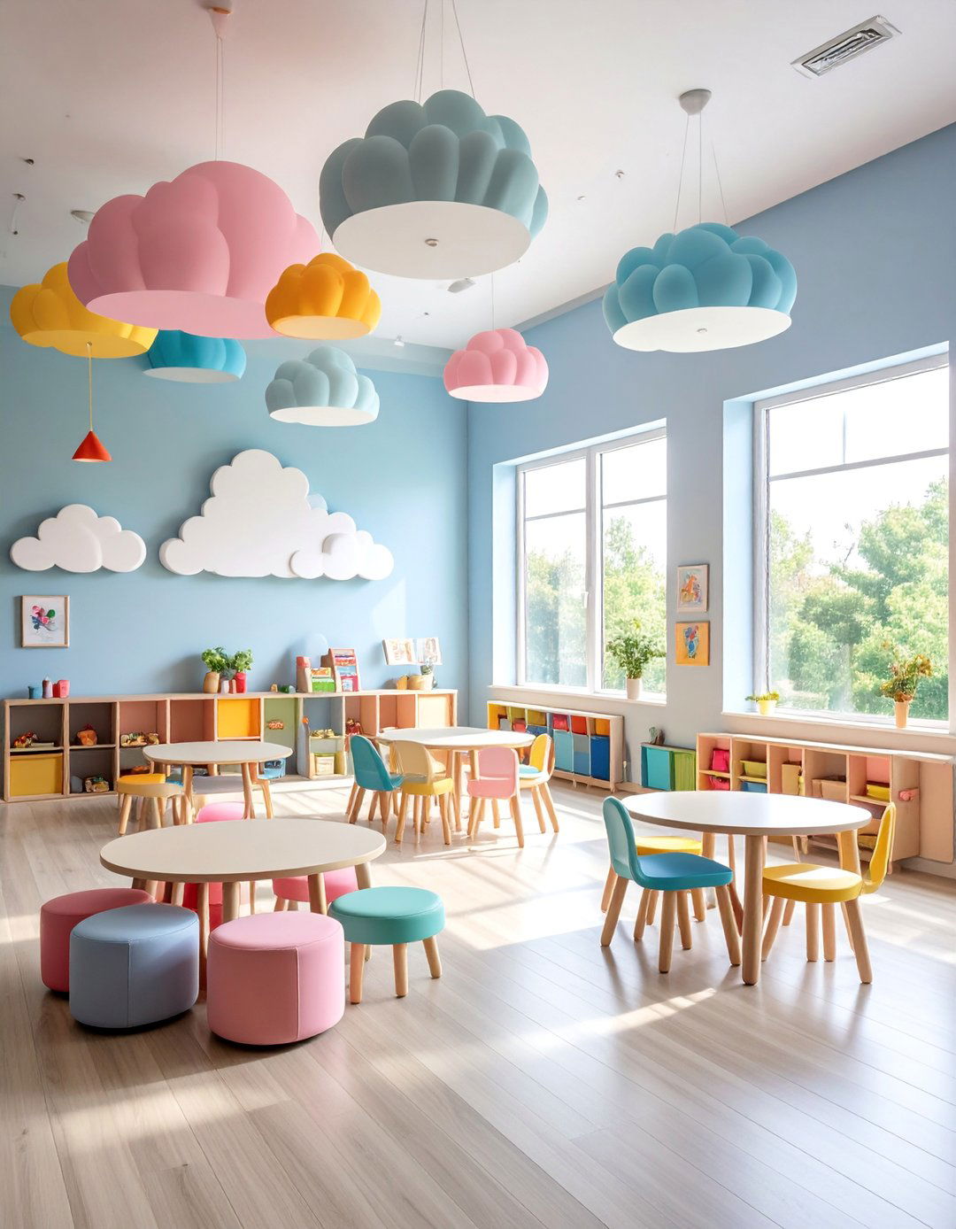 Cloud Art Studio with Creative Expression Spaces - 25 Cloud Themed Nursery Ideas