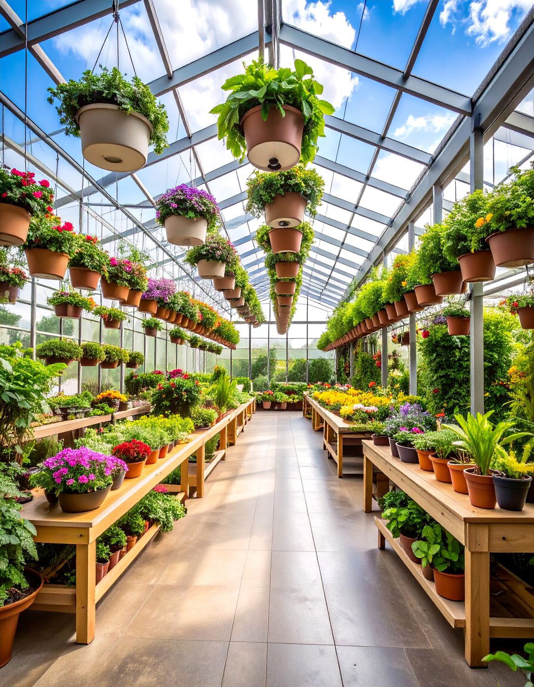 Cloud Garden Nursery with Indoor Greenhouse Elements - 25 Cloud Themed Nursery Ideas