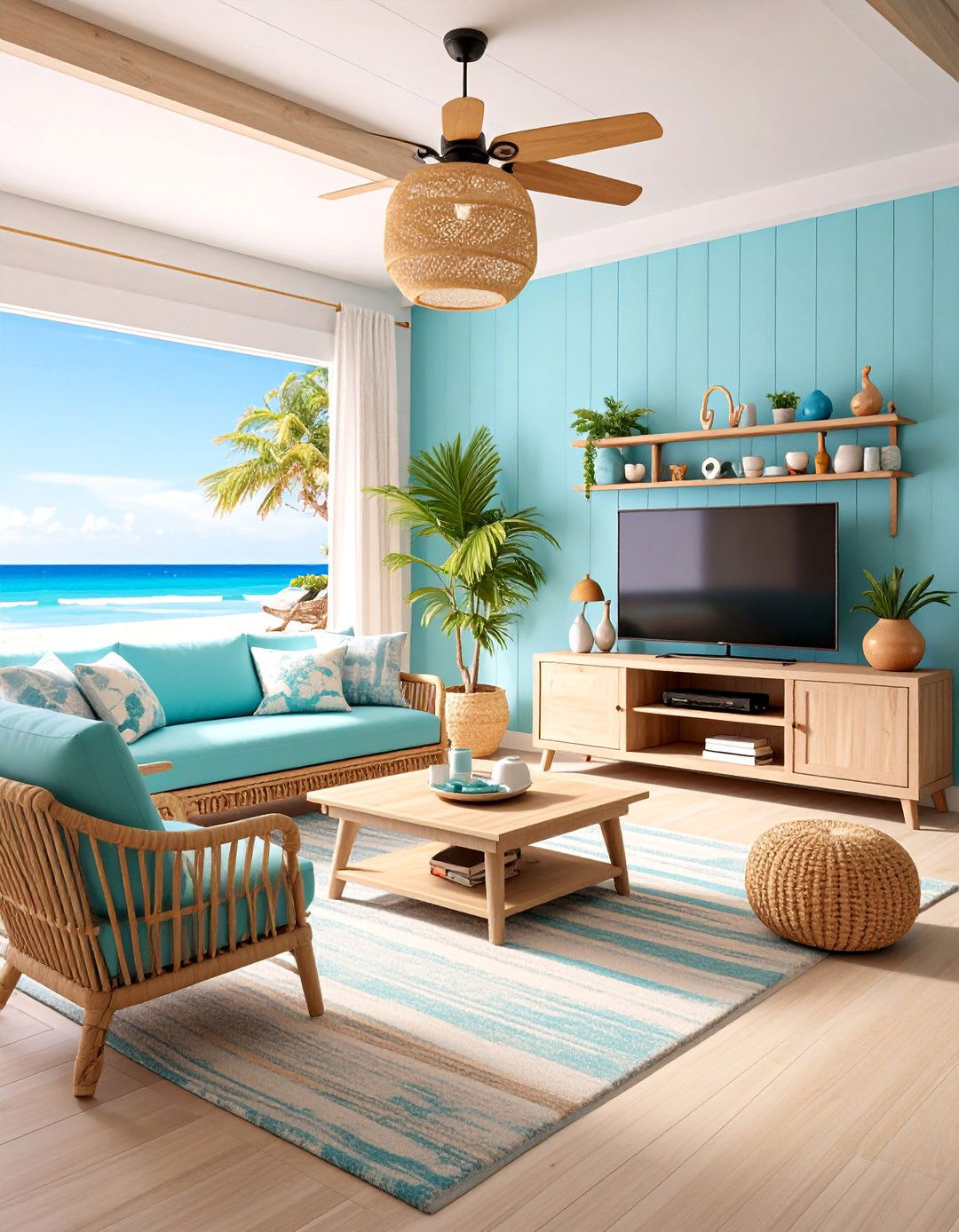 Coastal Beach House Gaming Retreat - 25 Game Room Ideas