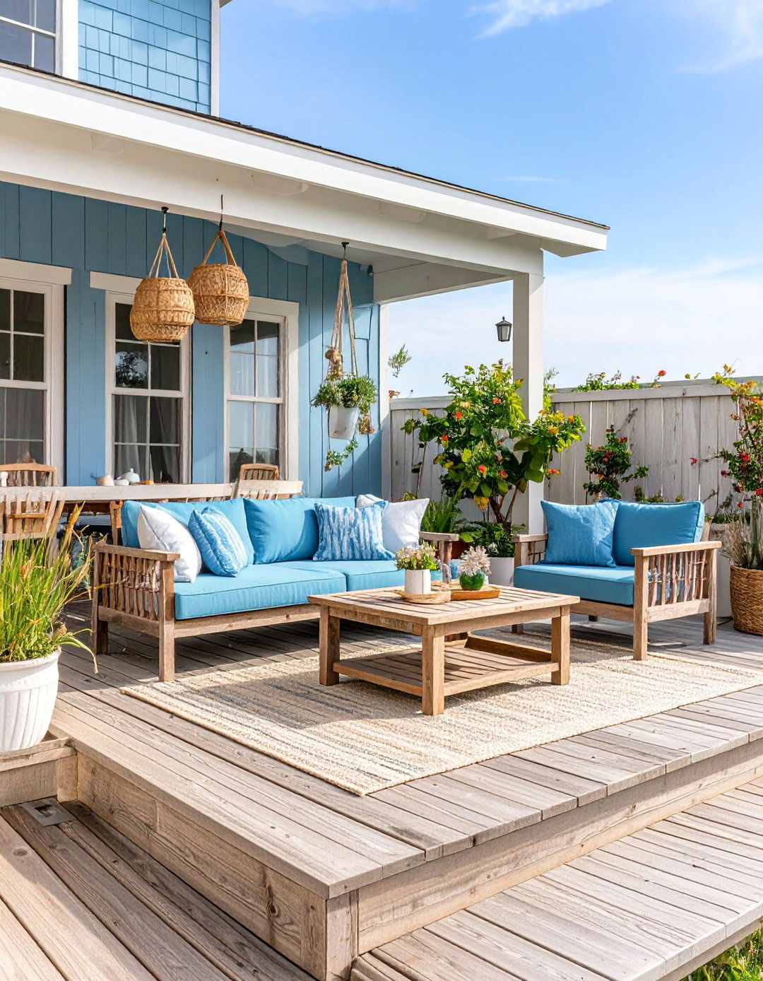 Coastal Beach House Style with Maritime Elements - 25 Large Backyard Ideas