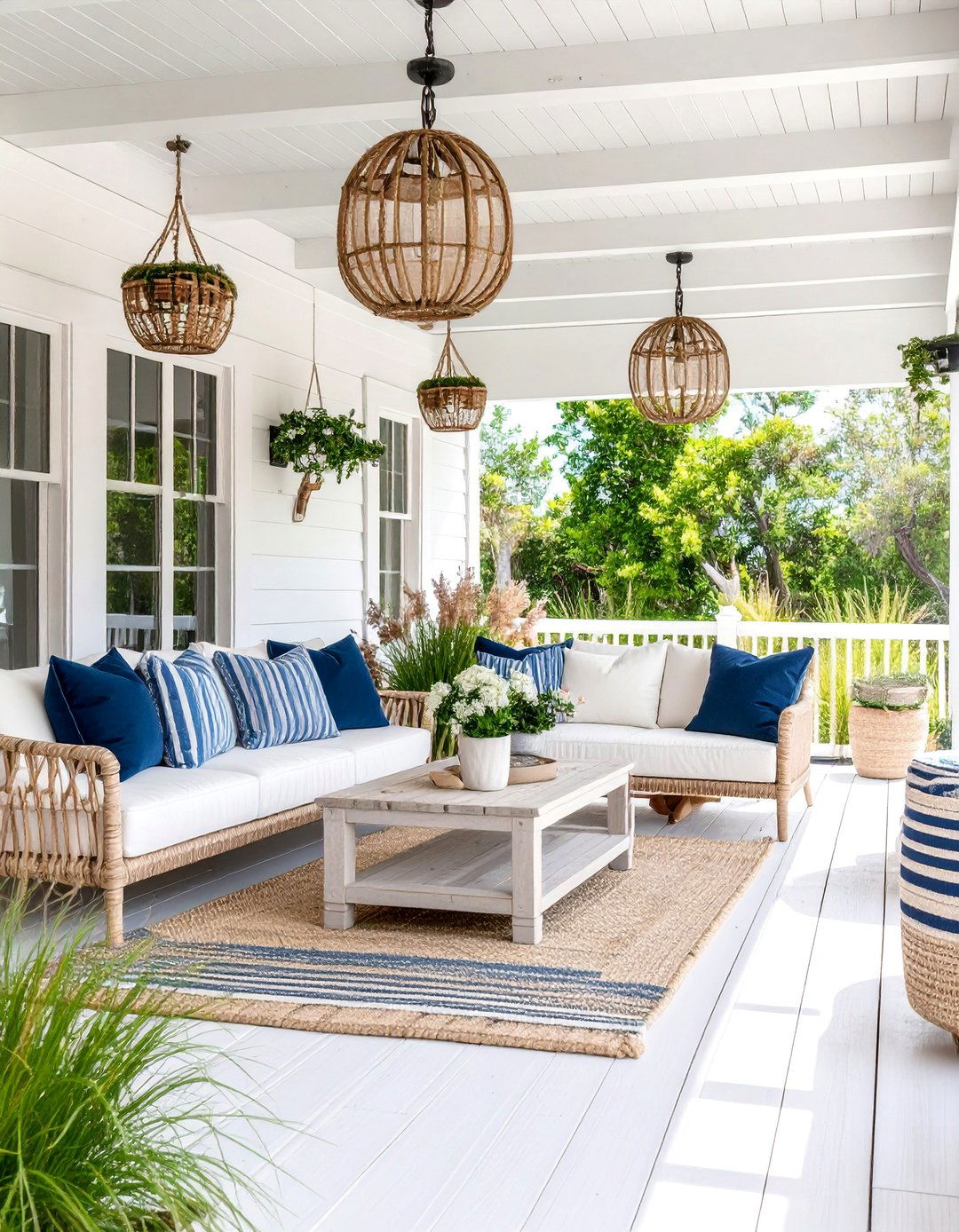 Coastal Beach House Style - 25 Covered Patio Ideas