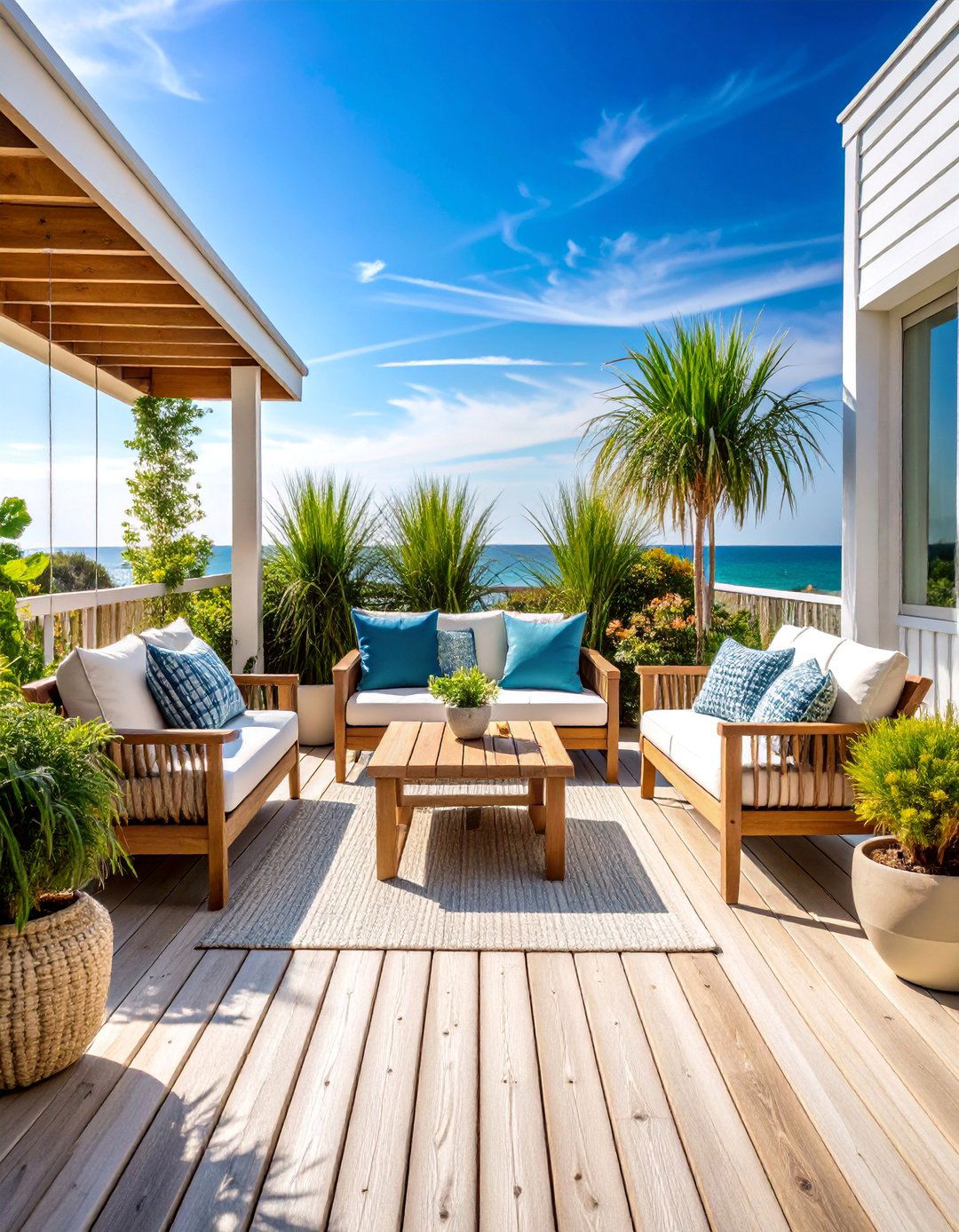 Coastal Beach House Townhouse Patio - 25 townhouse patio ideas