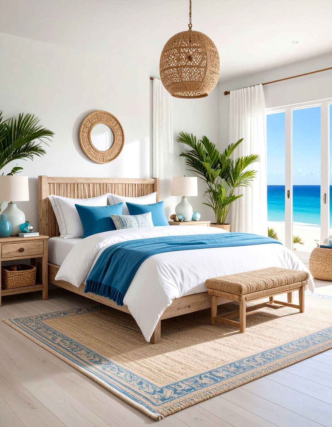 Coastal Bedroom with Soft Blue and White Palette - 25 Relaxing Bedroom Ideas
