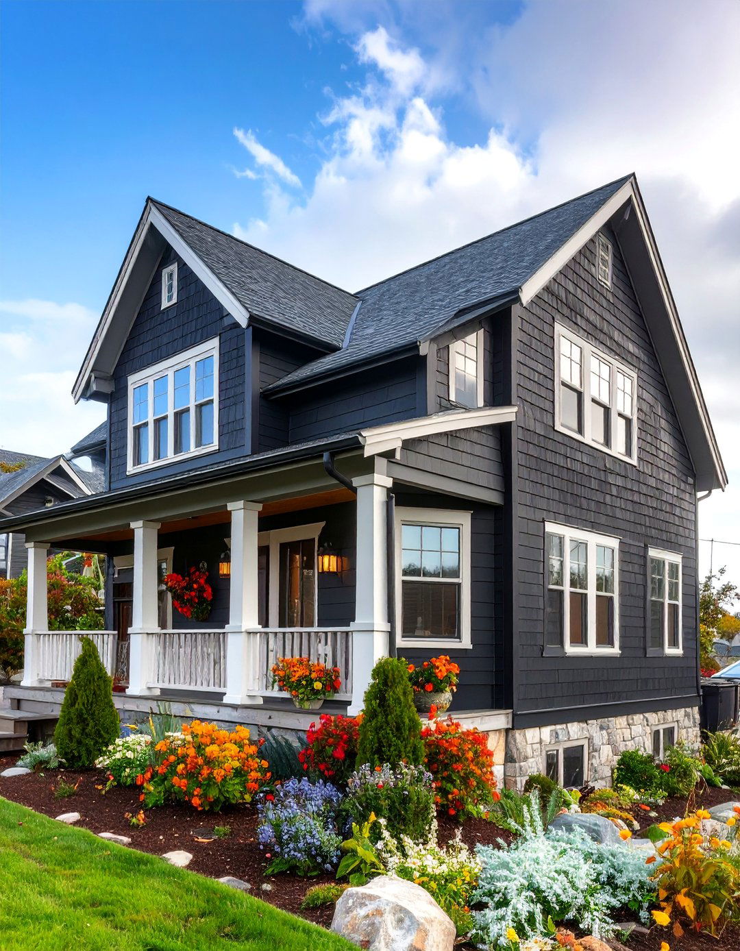 Coastal Black House with Weathered Cedar Shingles - 25 Black House With Cedar Accents