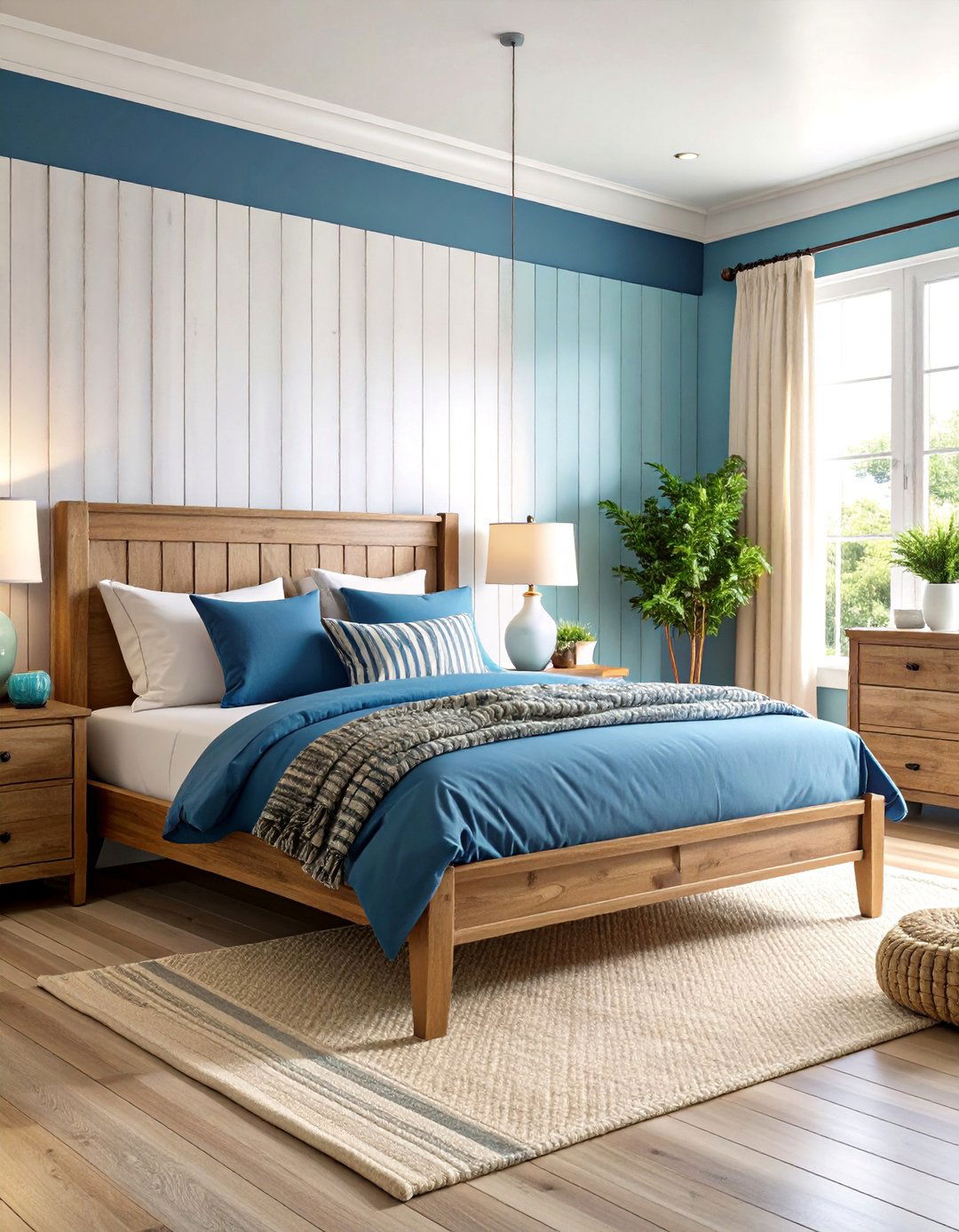 Coastal Black and Blue Bedroom Retreat - 25 Black and Blue Bedroom Ideas