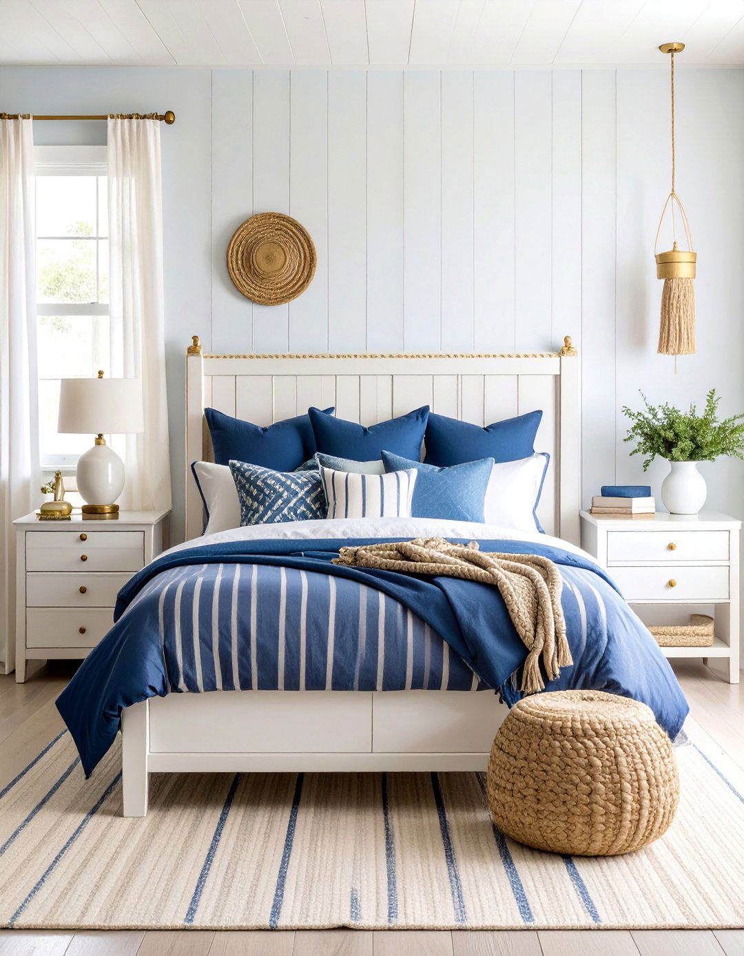 Coastal Blue and Gold Nautical Bedroom - 25 Blue and Gold Bedroom Ideas