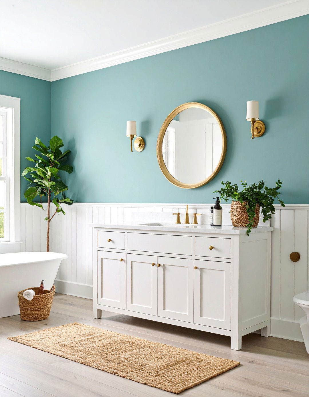 Coastal Blue and White Serenity - 25 Powder Room Ideas