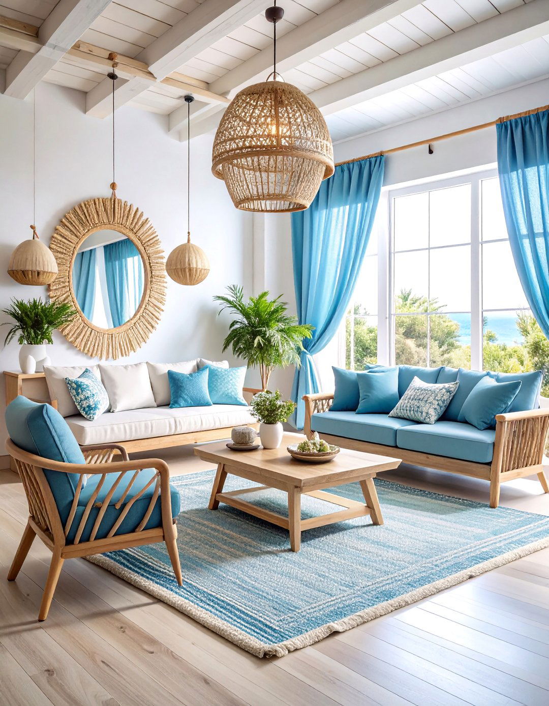 Coastal Breeze Salon with Ocean Inspired Elements - 25 Small Salon Interior Design Ideas