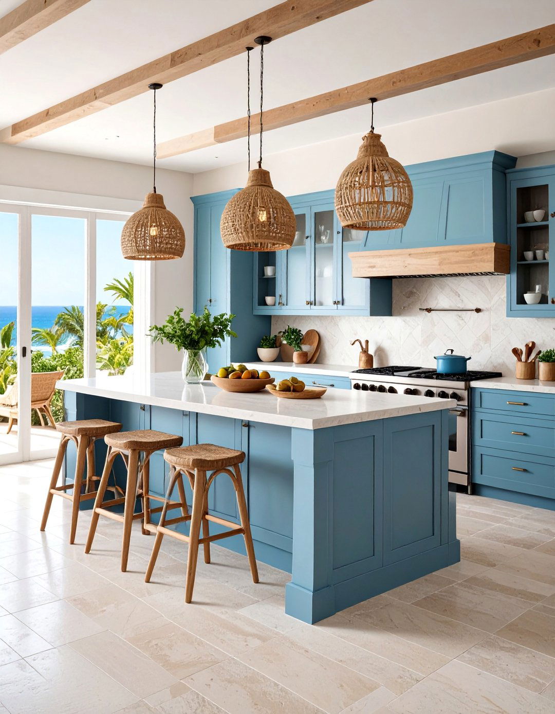 Coastal Breeze Travertine Floor Kitchen - 25 Travertine Floor Kitchen Ideas