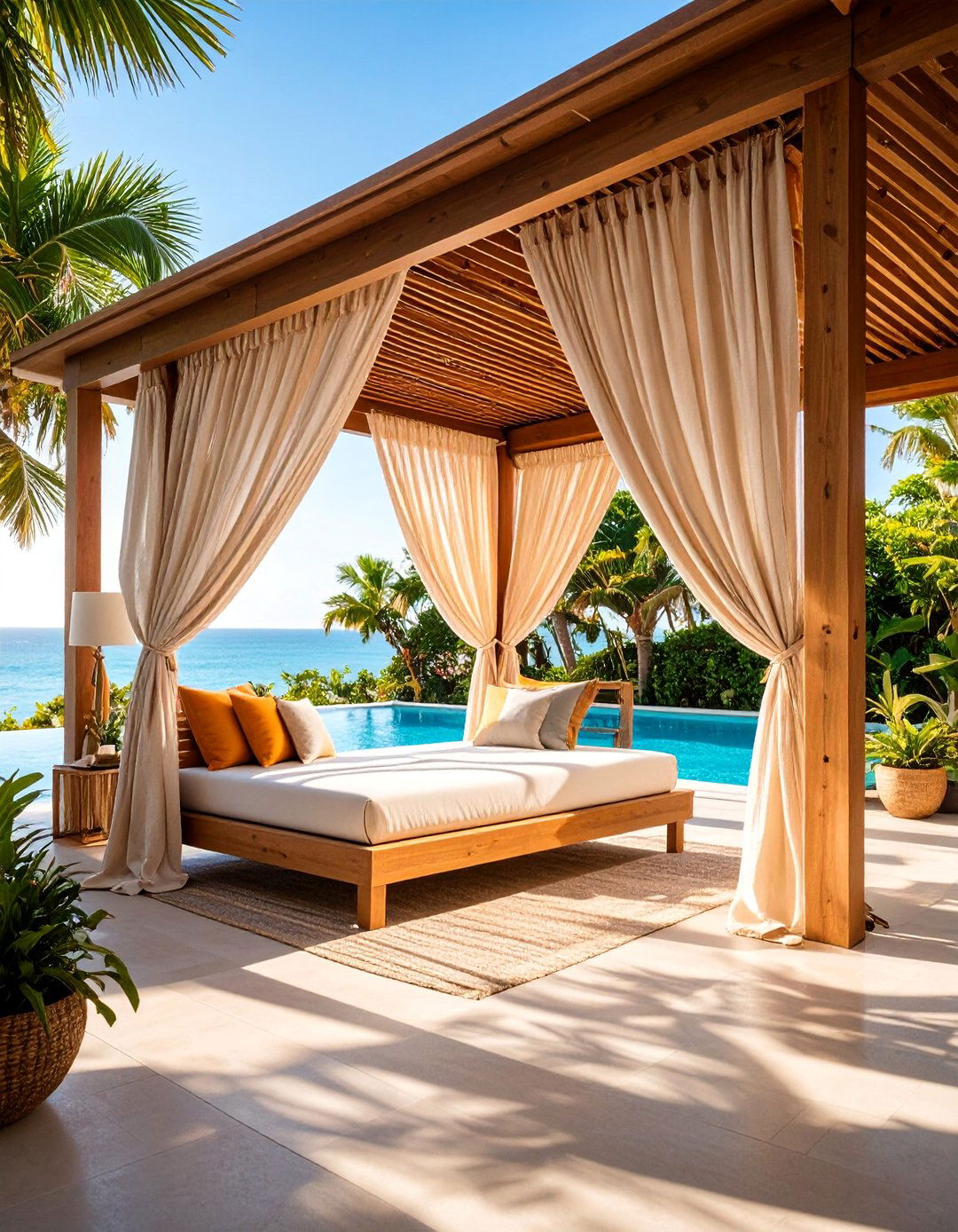 Coastal Cabana With Integrated Shelving - 25 Pool Storage Ideas