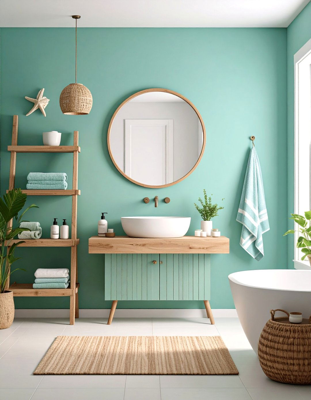 Coastal Calm Dorm Bathroom Escape - 25 Dorm Bathroom Ideas