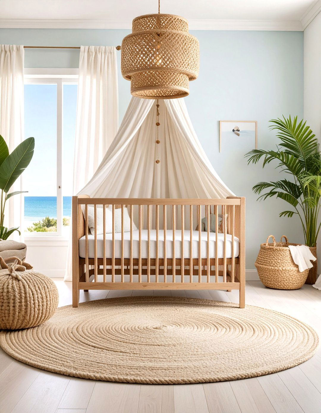 Coastal Calm Nursery with Sandy Tones and Nautical Touches - 25 Neutral Nursery Ideas
