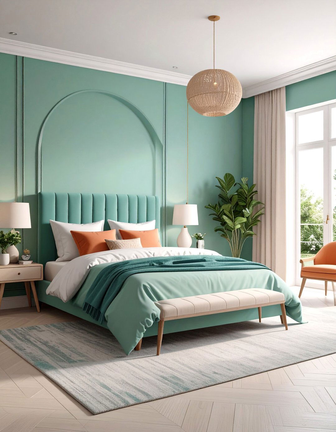Coastal Color Palette with Seafoam Walls - 25 Mermaid Bedroom Ideas